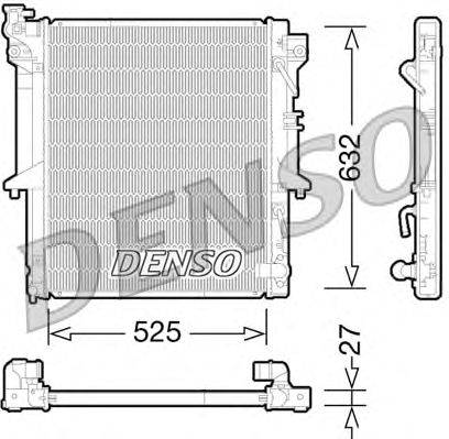 Радиатор, охлаждение двигателя DENSO DRM45035