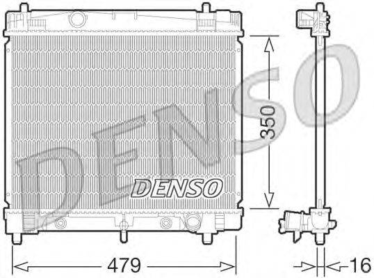 Радиатор, охлаждение двигателя DENSO DRM50070