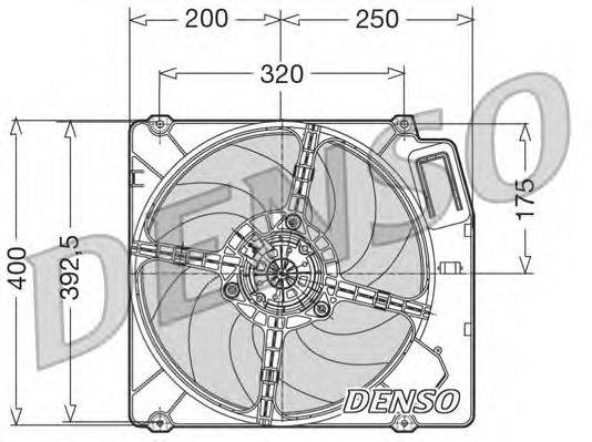 Вентилятор, охлаждение двигателя DENSO DER01003