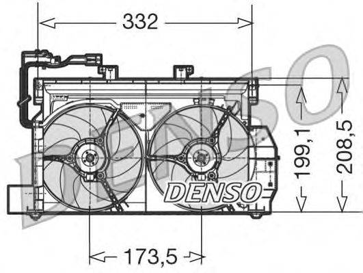Вентилятор, охлаждение двигателя DENSO DER07001