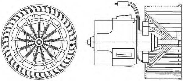 Вентилятор салона VAUXHALL 1845093