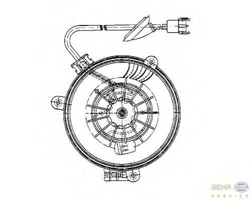 Вентилятор салона HELLA 8EW 009 159-241