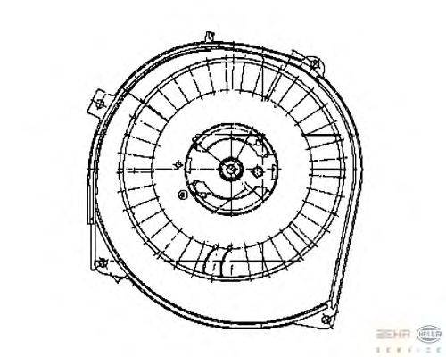 Вентилятор салона HELLA 8EW 009 159-321