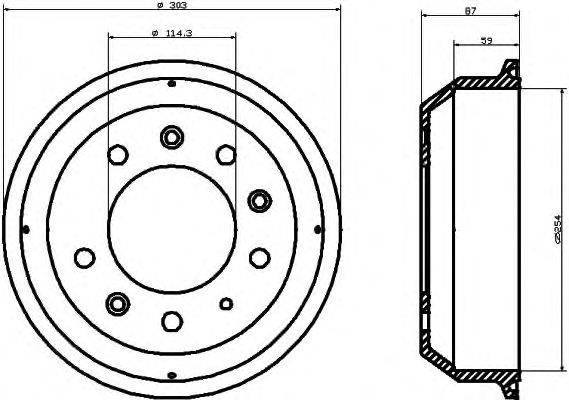 Тормозной барабан MINTEX MBD264