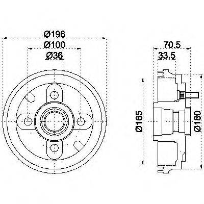 Тормозной барабан MINTEX MBD318