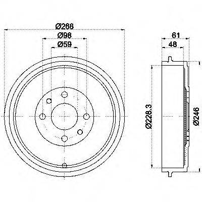 Тормозной барабан MINTEX MBD319