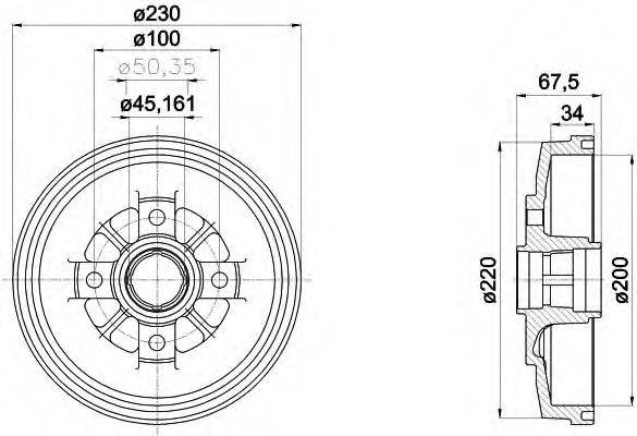 Тормозной барабан MINTEX MBD345