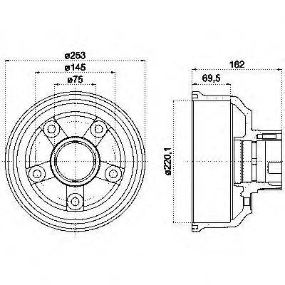 Тормозной барабан MINTEX MBD350