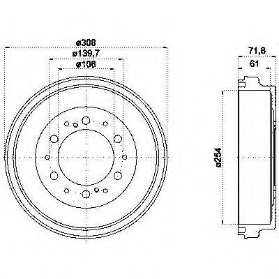 Тормозной барабан MINTEX MBD351