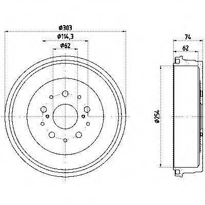 Тормозной барабан MINTEX MBD361