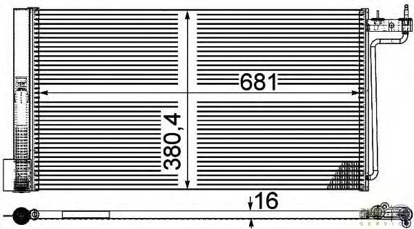 Конденсатор, кондиционер HELLA 8FC 351 003-221