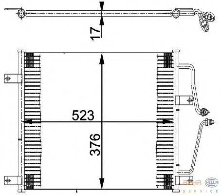 Конденсатор, кондиционер HELLA 8FC 351 036-201