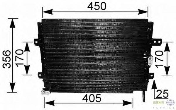 Конденсатор, кондиционер HELLA 8FC 351 036-581