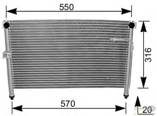 Конденсатор, кондиционер HELLA 8FC351037041