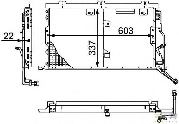 Конденсатор, кондиционер HELLA 8FC351037311