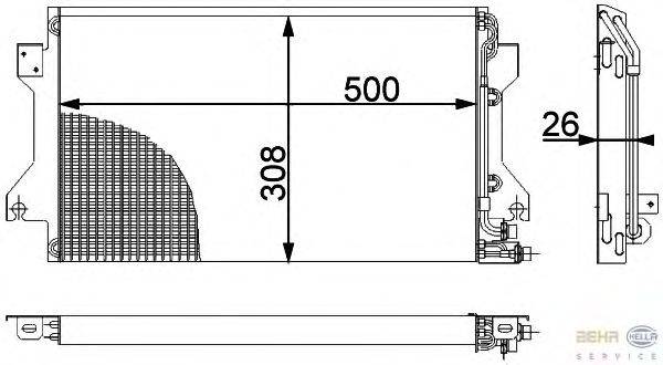 Конденсатор, кондиционер HELLA 8FC 351 038-381