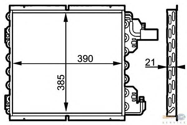 Конденсатор, кондиционер HELLA 8FC 351 038-621