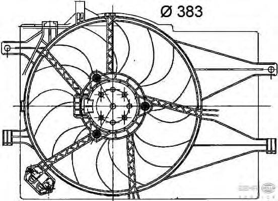 Вентилятор, охлаждение двигателя HELLA 8EW 351 040-751
