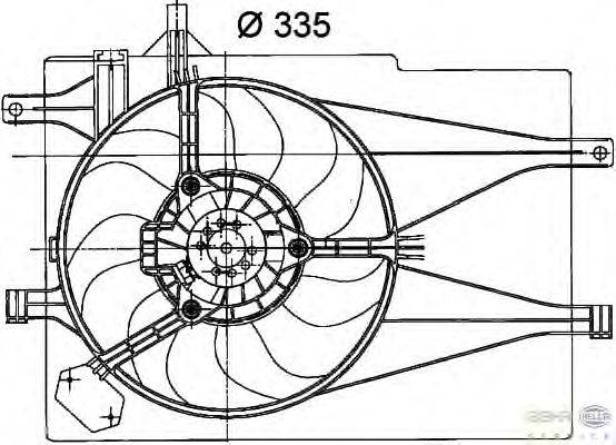 Вентилятор, охлаждение двигателя HELLA 8EW 351 041-041