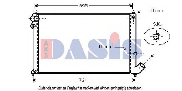 Радиатор, охлаждение двигателя AKS DASIS 26963