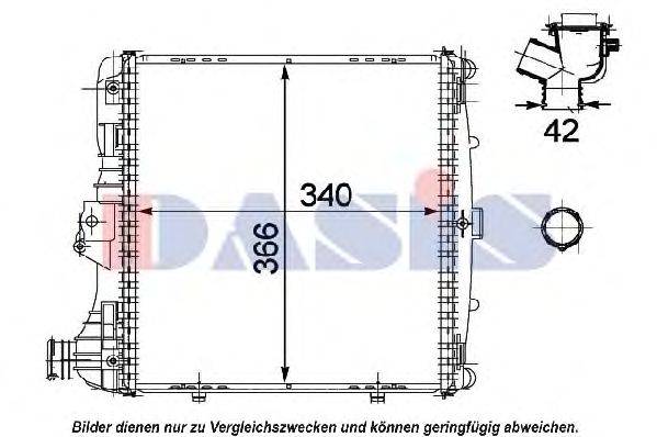 Радиатор, охлаждение двигателя AKS DASIS 170006N