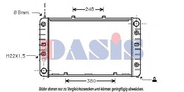 Радиатор, охлаждение двигателя AKS DASIS 170020N