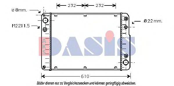 Радиатор, охлаждение двигателя AKS DASIS 38004