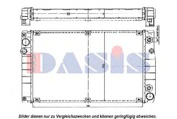 Радиатор, охлаждение двигателя AKS DASIS 170160N