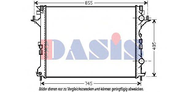 Радиатор, охлаждение двигателя AKS DASIS 180073N