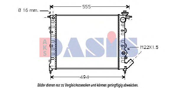 Радиатор, охлаждение двигателя AKS DASIS 23928