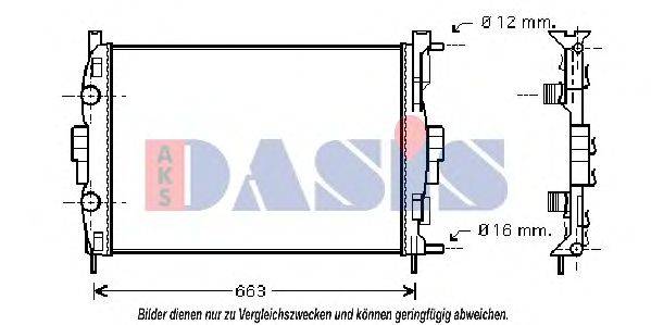 Радиатор, охлаждение двигателя AKS DASIS 0910031