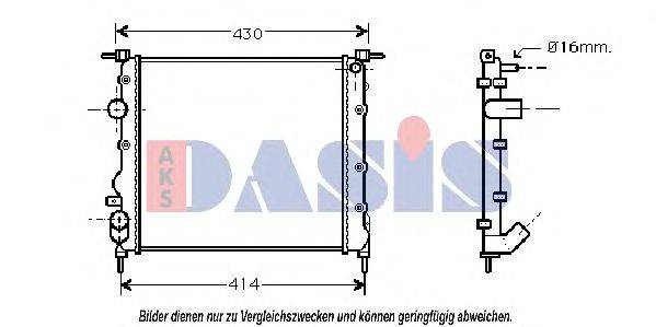 Радиатор, охлаждение двигателя AKS DASIS 23810