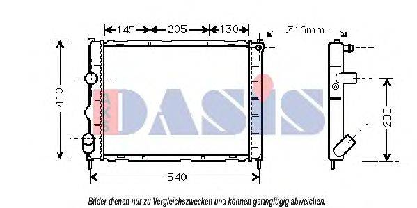 Радиатор, охлаждение двигателя AKS DASIS 181800N