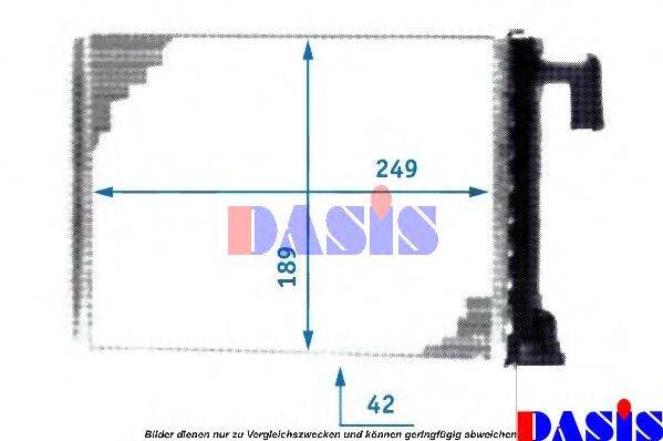 Теплообменник, отопление салона AKS DASIS 189090N