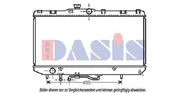 Радиатор, охлаждение двигателя AKS DASIS 210036N