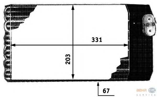 Испаритель, кондиционер HELLA 8FV351210581