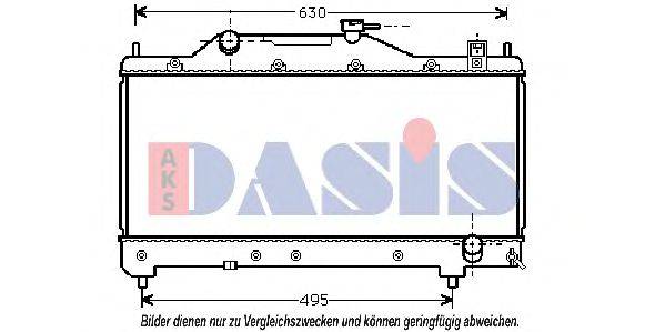 Радиатор, охлаждение двигателя AKS DASIS 210089N