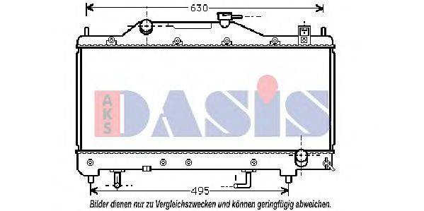 Радиатор, охлаждение двигателя AKS DASIS 29338