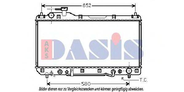 Радиатор, охлаждение двигателя AKS DASIS 210096N