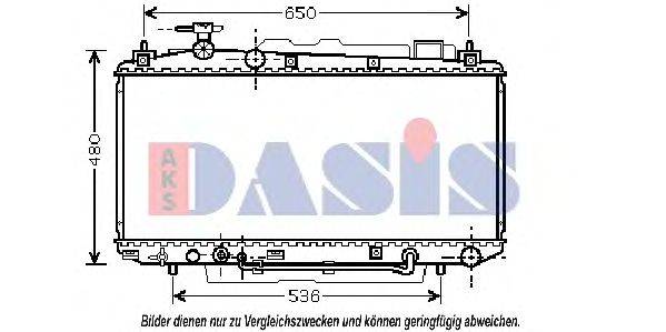 Радиатор, охлаждение двигателя AKS DASIS 210103N