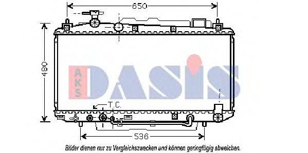 Радиатор, охлаждение двигателя AKS DASIS TO2307