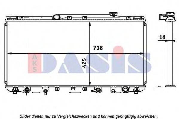 Радиатор, охлаждение двигателя AKS DASIS 210143N