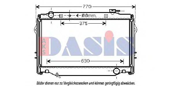 Радиатор, охлаждение двигателя AKS DASIS TO2375
