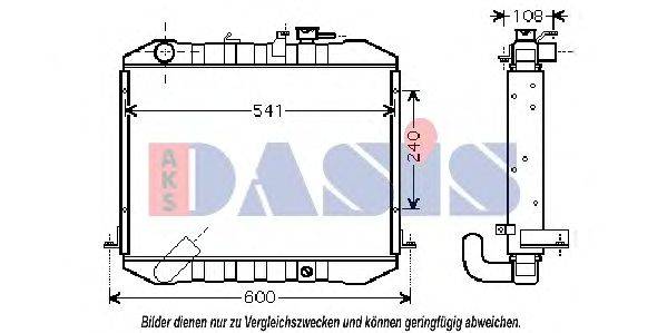 Радиатор, охлаждение двигателя AKS DASIS 210171N