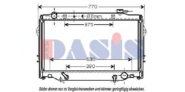 Радиатор, охлаждение двигателя AKS DASIS TO2376