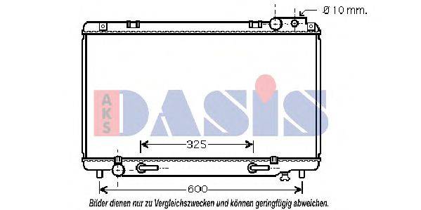 Радиатор, охлаждение двигателя AKS DASIS TO2458