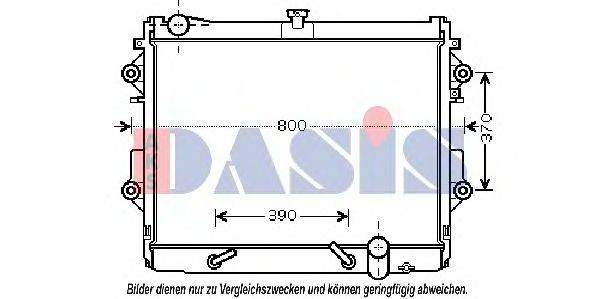 Радиатор, охлаждение двигателя AKS DASIS TO2491