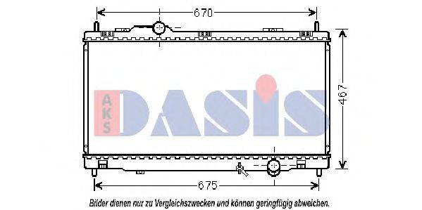 Радиатор, охлаждение двигателя AKS DASIS TO2495