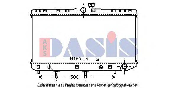 Радиатор, охлаждение двигателя AKS DASIS 210270N