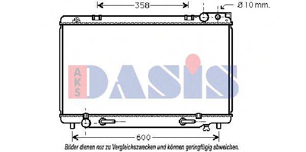 Радиатор, охлаждение двигателя AKS DASIS 210490N